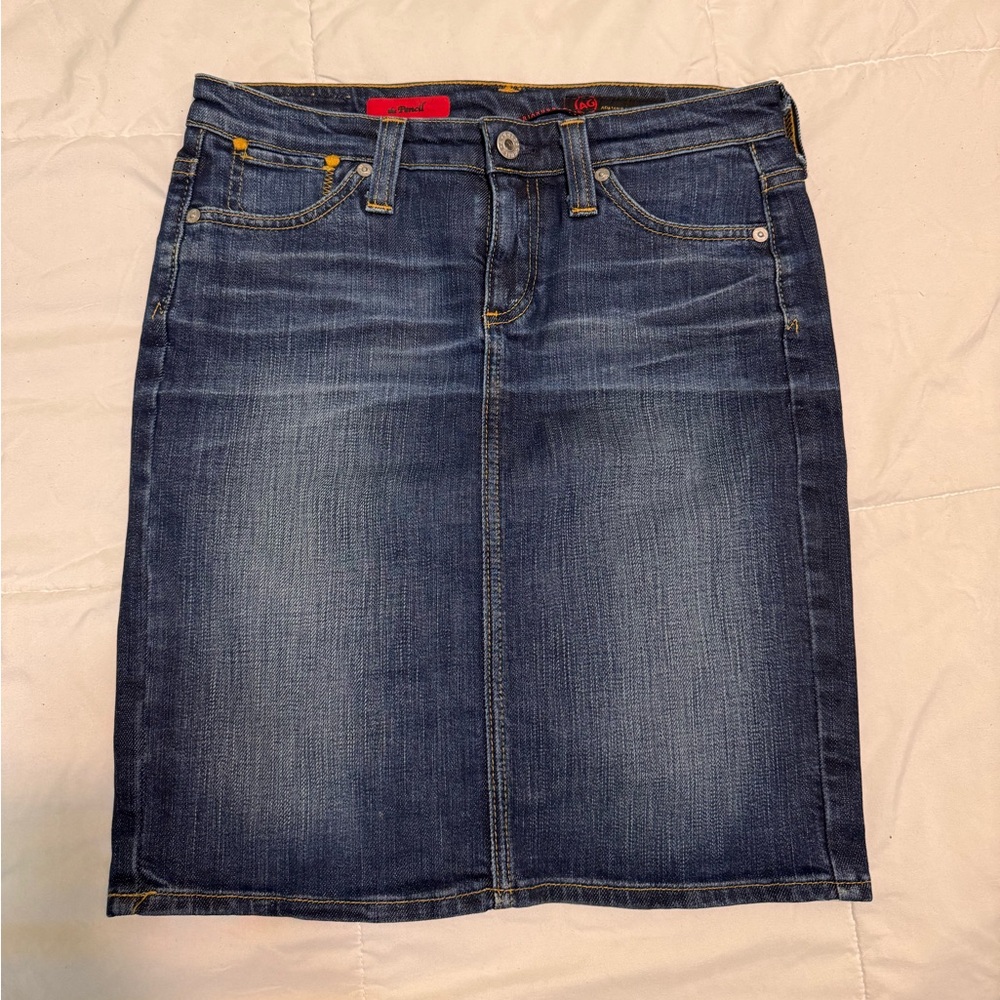 AG Adriano Goldschmied Dark Blue Pencil Skirt